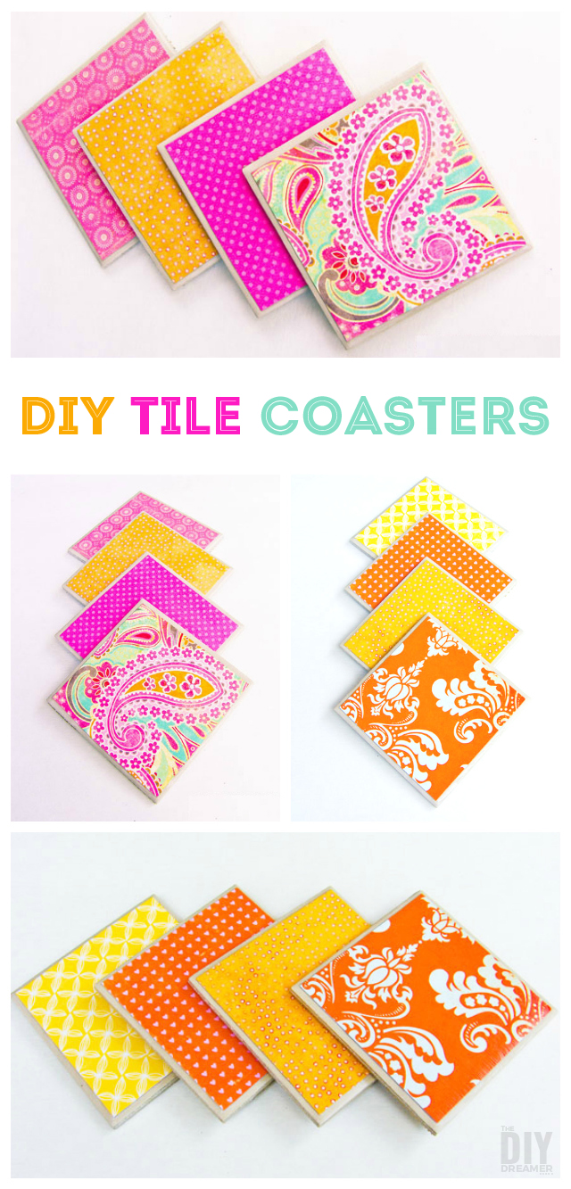 Beautiful DIY Tile Coasters!!!