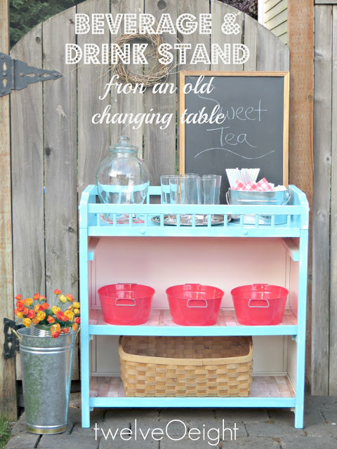 Beverage Stand From A Changing Table