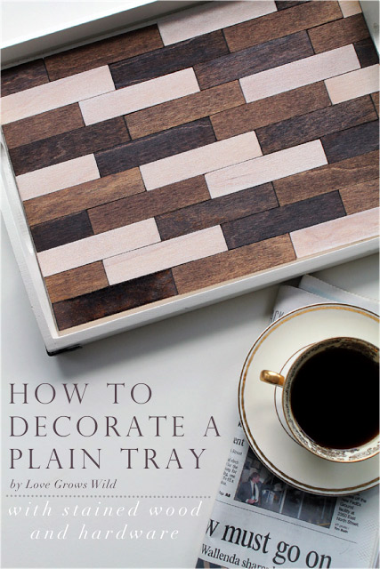 How to decorate a plain tray