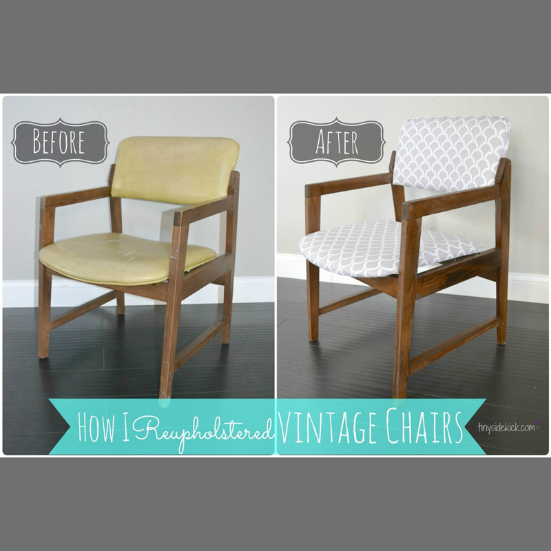 Reupholstering Vintage Dining Chairs, Recover Dining Room Chairs With Vinyl Straps