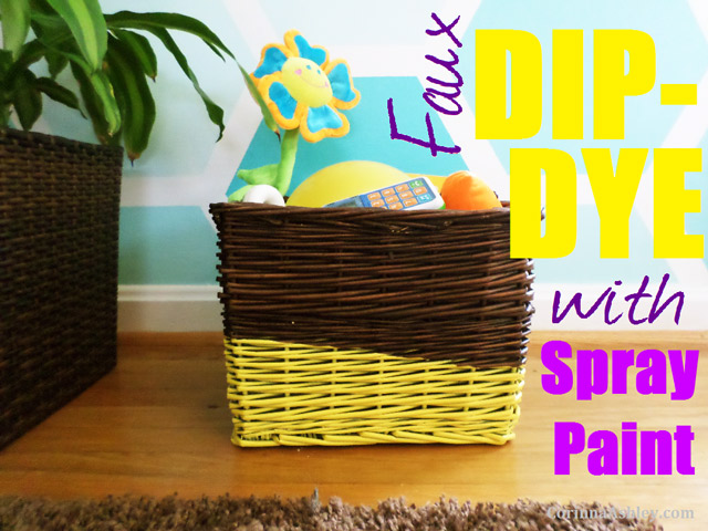 Faux Dip-Dye Basket Tutorial