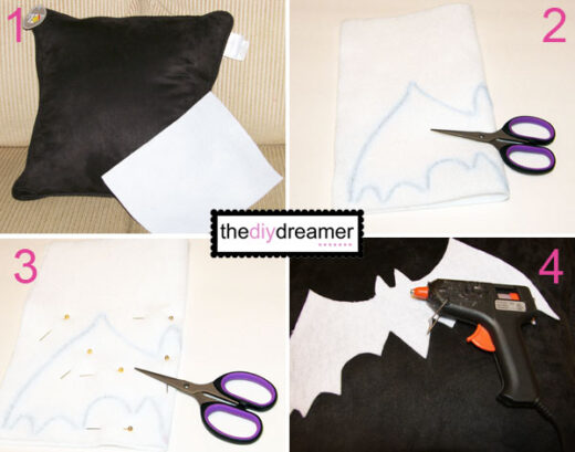 No Sew Bat Pillow - The D.I.Y. Dreamer