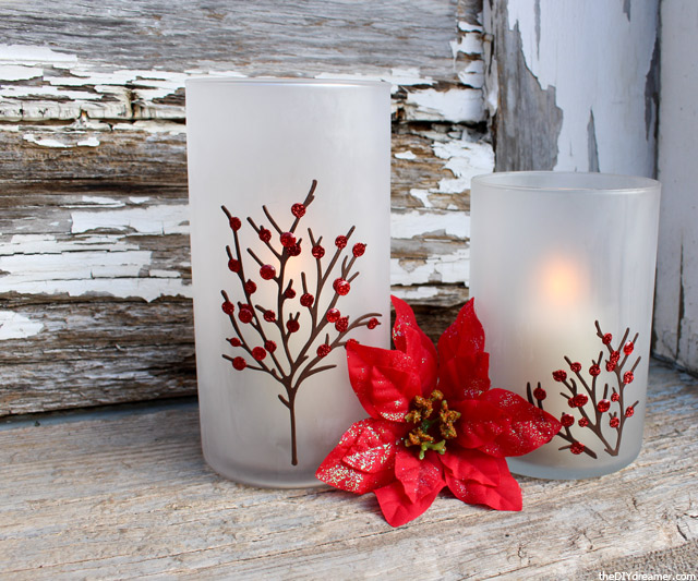 Etched Candle Holders - Christmas Decoration!