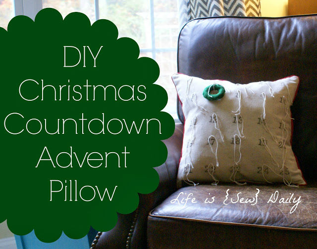 DIY Christmas Countdown Advent Pillow Tutorial
