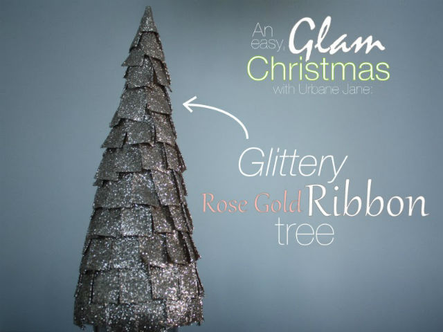 Glam Christmas Tree - Glittery Ribbon Christmas Tree