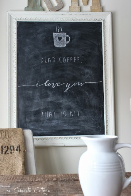 Dear Coffee I Love You That Is All - Chalkboard Sign