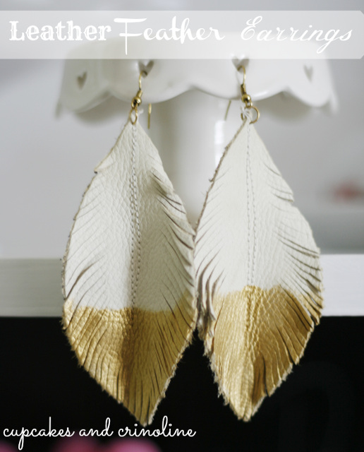 How to make Feather Earrings using Leather
