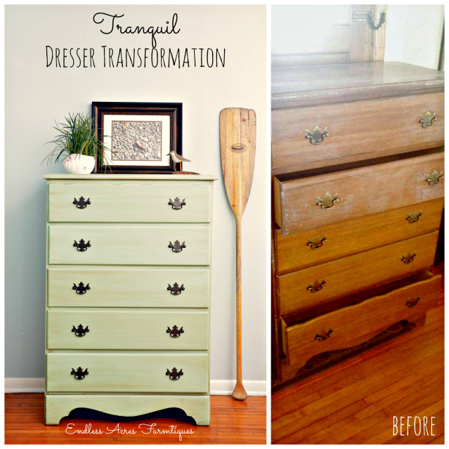 Beautiful Tranquil Dresser Transformation
