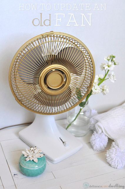 Transform and old fan into a gorgeous stylish fan!  How to update an old fan!