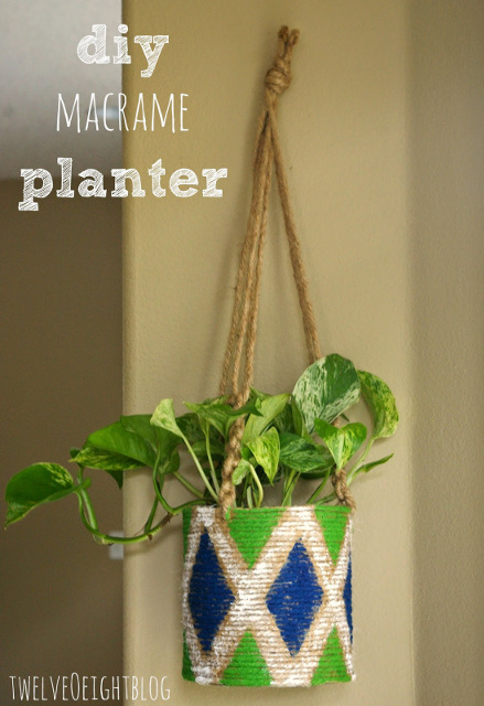Easy DIY Macrame Hanging Planter