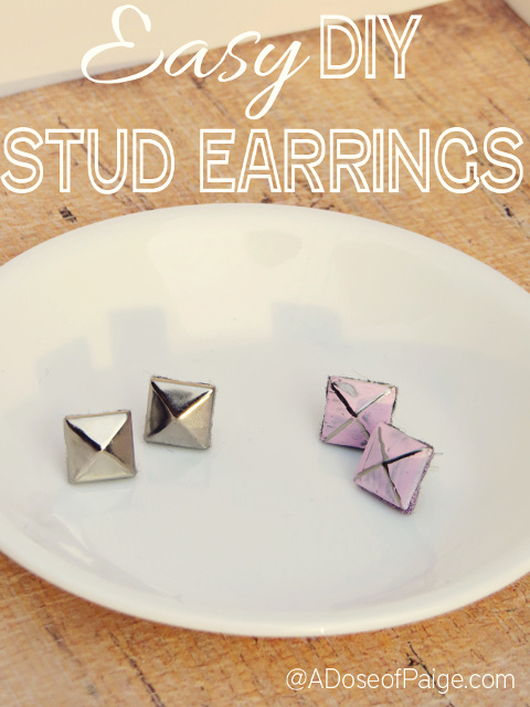 Easy to make DIY Stud Earrings!