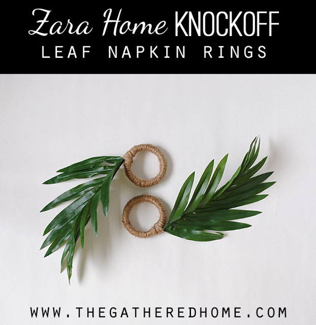 Zara Home Knockoff Leaf Napkin Rings