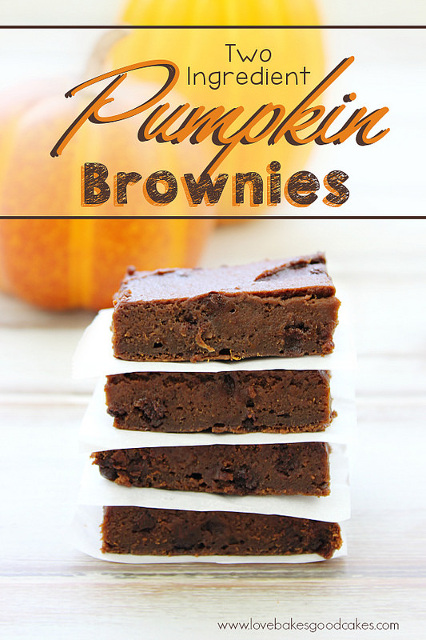 Pumpkin Brownies with only 2 ingredients!