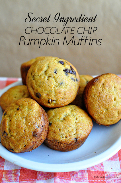 Pumpkin, Banana, and Chocolate Chip Muffins
