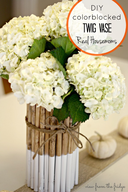 DIY Dipped Twig Vase