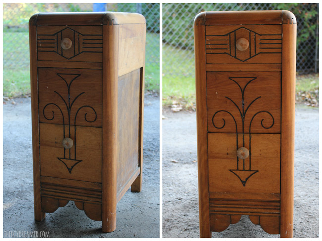 Vintage wood nightstand - Come see the FABULOUS makeover!