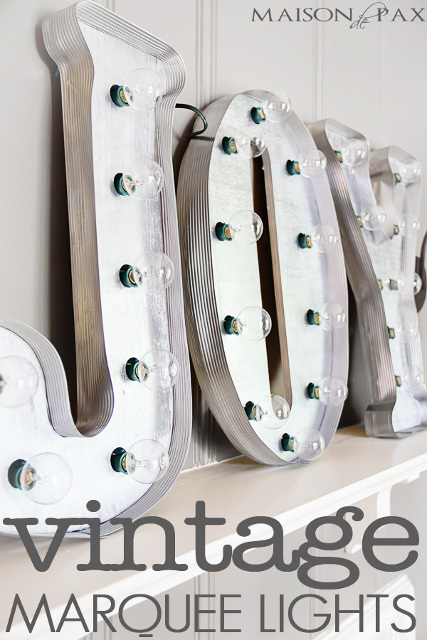DIY Vintage Marquee Lights
