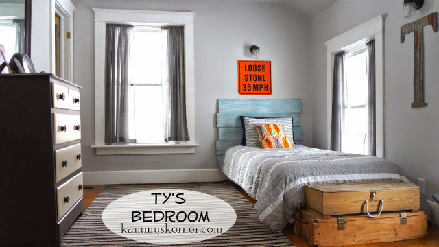 Boy Bedroom Makeover! Beautiful transformation with a lot of DIY projects.