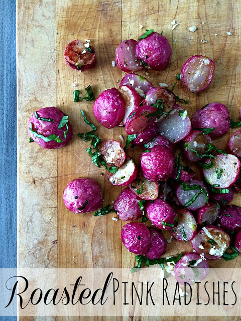 Roasted Pink Radishes