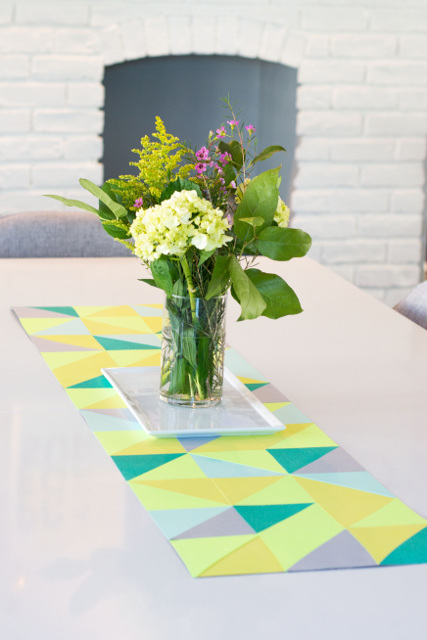 DIY Spring Paper Table Runner