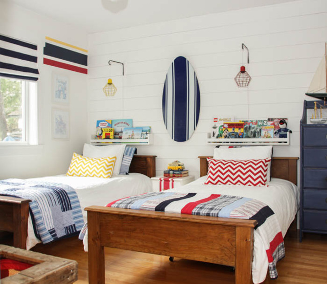 Nautical Camp Style Boys Bedroom