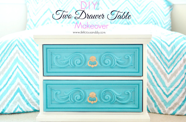 DIY Two Drawer Table Makeover
