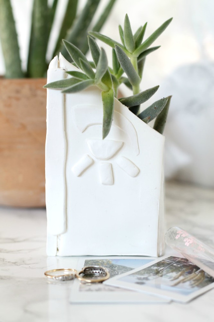 DIY Succulent Clay Planter