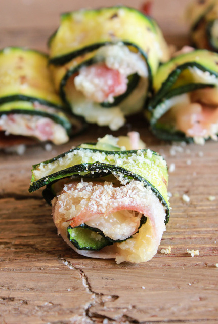 Bite Size Grilled Zucchini Roll-Ups