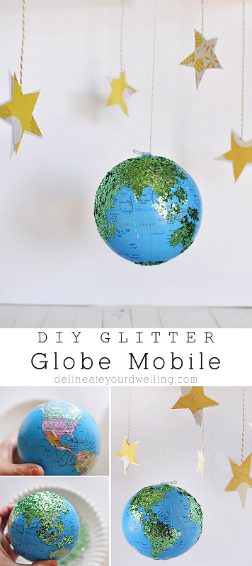 DIY Glitter Globe Mobile