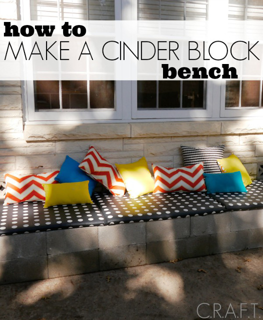 How to make a outdoor cinder block bench.