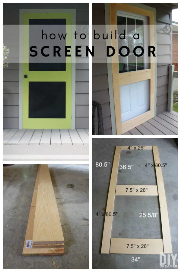 How to build a screen door. DIY Screen Door. Custom screen door design dimensions.