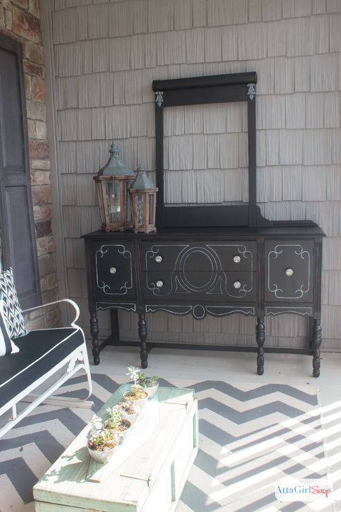 Buffet Makeover & Tips for Painting Furniture Black