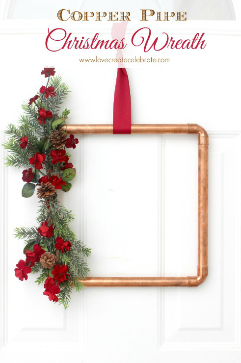 Copper Pipe Christmas Wreath