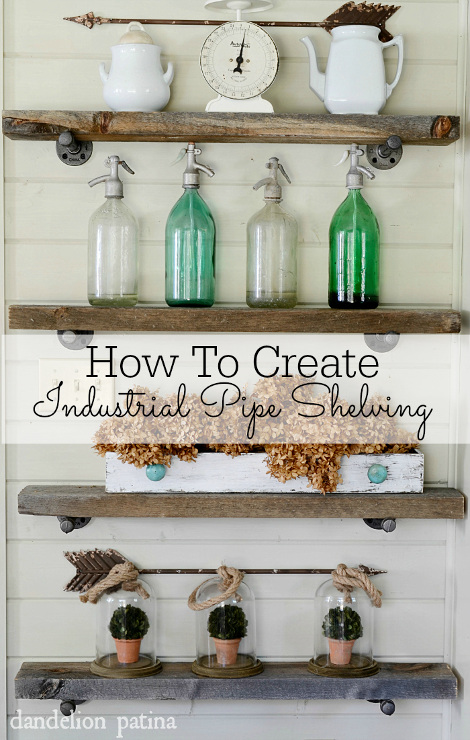 DIY Industrial Pipe Shelving
