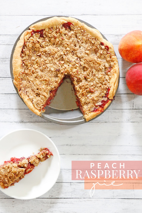 Peach Raspberry Pie Crumble Topping