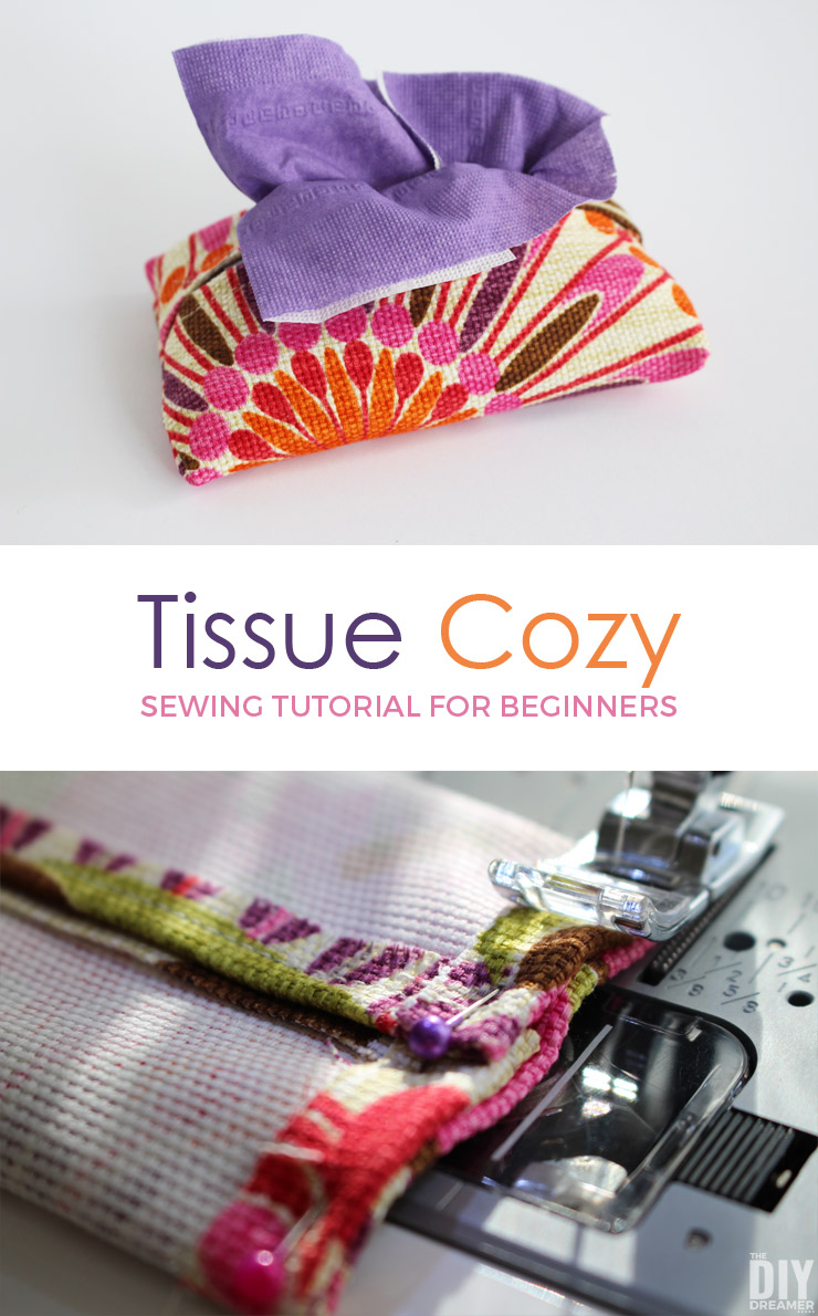 Tissue Cozy sewing tutorial for beginners like me! Let's learn how to sew together! This is a great sewing project for beginners!