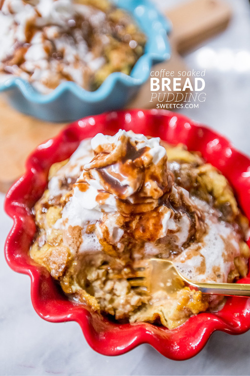 Coffee Soaked Bread Pudding