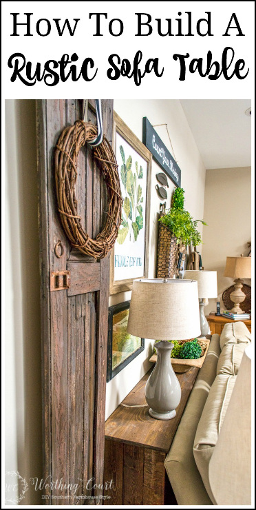 How To Build A Rustic Sofa Table