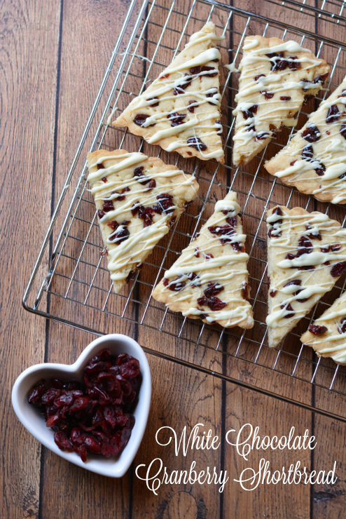 White Chocolate Cranberry Shortbread Recipe