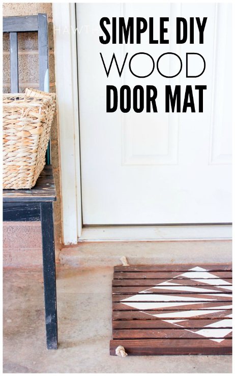 Simple Wood Slat Door Mat