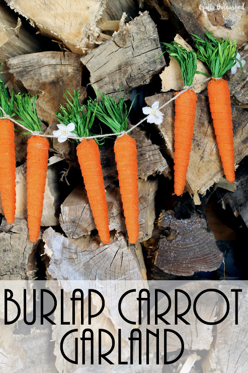 Burlap Carrot Craft Garland for Spring