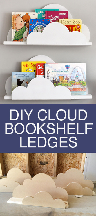 DIY Cloud Bookshelf Ledges