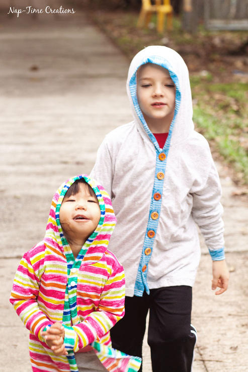 Hooded T-Shirt Free Pattern for Kids