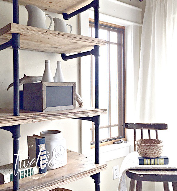 DIY Industrial Pipe Shelves
