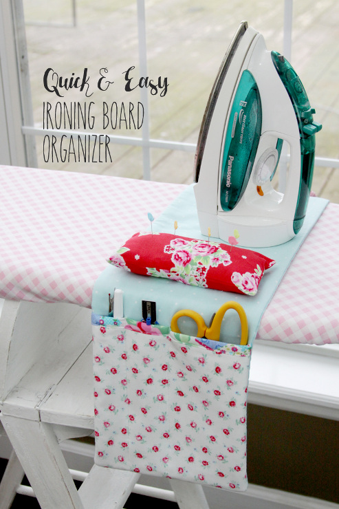 Easy DIY Ironing Board Organizer