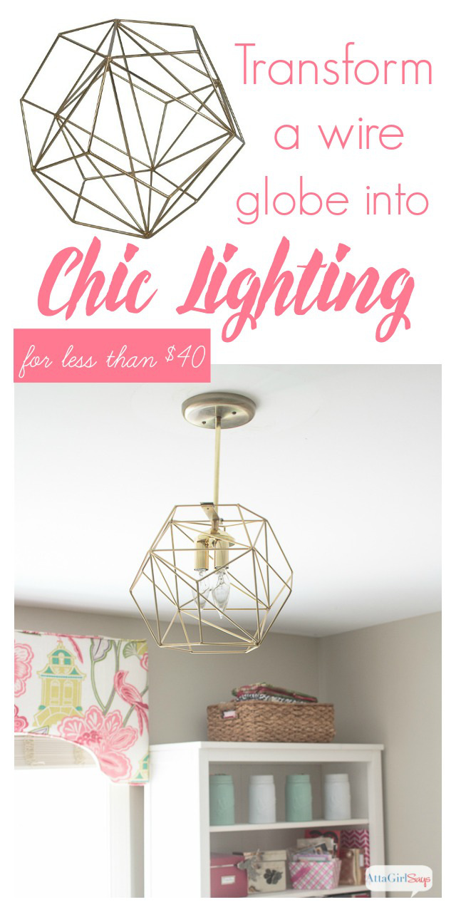 DIY Geometric Globe Pendant Light