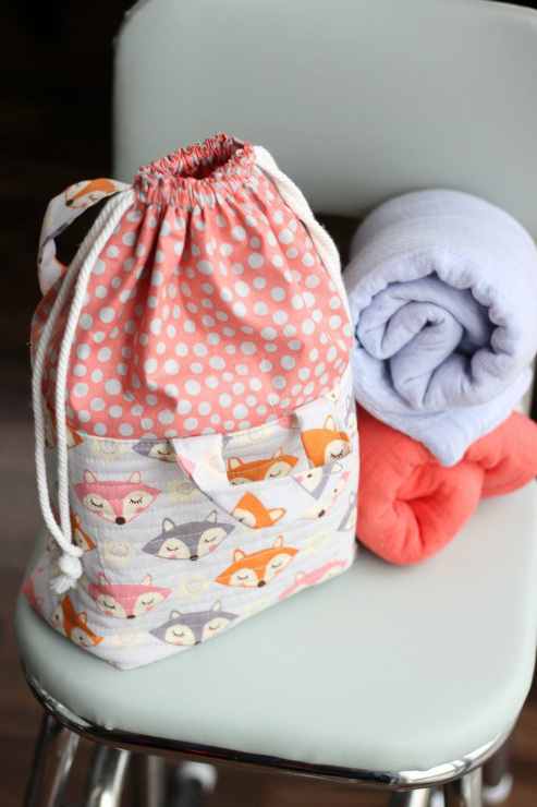 Fabric Drawstring Basket
