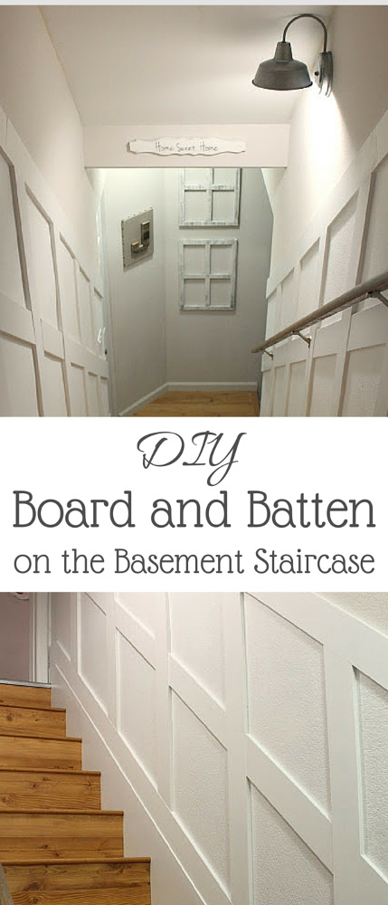Basement Staircase Board and Batten