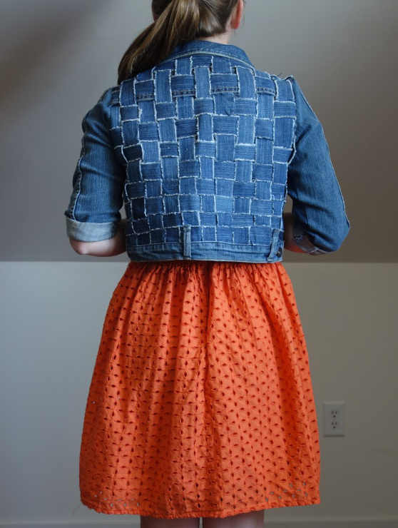 An Awesome Jean Jacket Made From Old Jeans