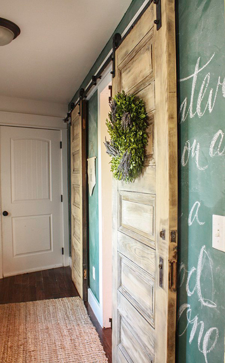 Bleached Wood Barn Doors